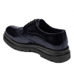 Elegante herresko 972 lakeret indigo kombineret