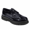 Elegante herresko 972 lakeret indigo kombineret