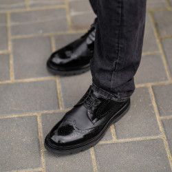 Elegant herresko 972 sort florantic kombineret