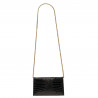 Sort dame skuldertaske 029g croco lak