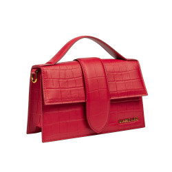 Kvinde skuldertaske 028g croco rød