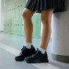 Damesneakers 6074 sort kombineret lifestyle