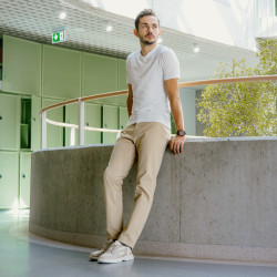 Herresportssko 966 beige kombineret lifestyle