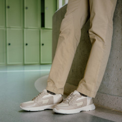 Herresportssko 966 beige kombineret lifestyle