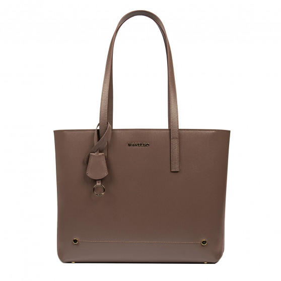 Dame skuldertaske 030g cappuccino safiano
