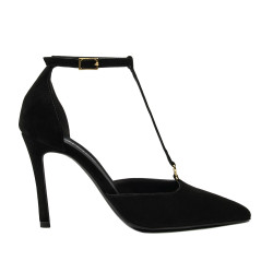 Elegante damesko 1323 sort velour