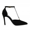 Elegante damesko 1323 sort velour