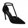 Elegante damesko 1323 sort velour