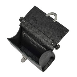 Dame skuldertaske 032g 01 sort kaviar