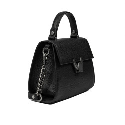 Dame skuldertaske 032g 01 sort kaviar