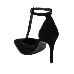 Elegante damesko 1323 sort velour