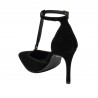 Elegante damesko 1323 sort velour