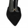 Elegante damesko 1323 sort velour