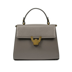 Dame skuldertaske 032g taupe kaviar