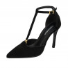 Elegante damesko 1323 sort velour