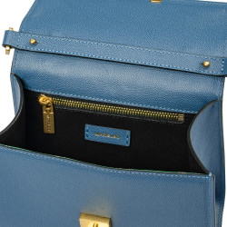 Dame skuldertaske 032g blå kaviar