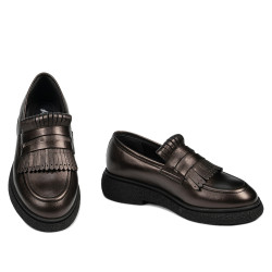 Dame casual sko 6081 brun perlemor