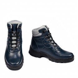 Herrestøvler 4142 indigo kombineret