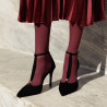 Elegante damesko 1323 sort velour