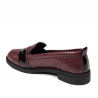 Dame casual/ellevant sko 6037 bordeaux perlemor kombineret