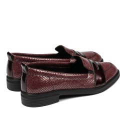 Dame casual/ellevant sko 6037 bordeaux perlemor kombineret