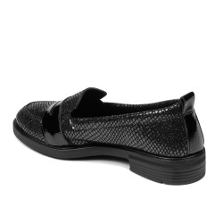 Dame casual/elegante sko 6037 sort perlemor kombineret