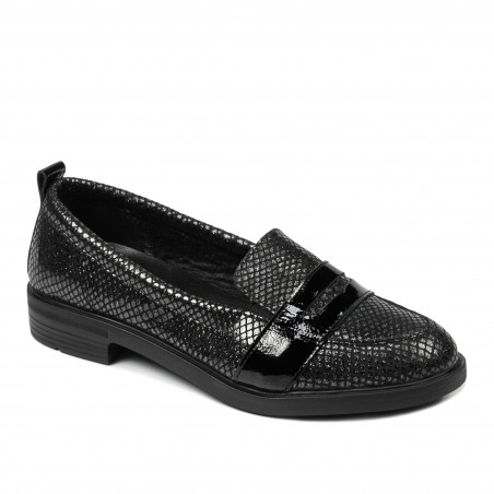 Dame casual/elegante sko 6037 sort perlemor kombineret