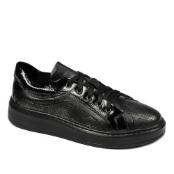 Casual/sport sko 6035 sort kombineret