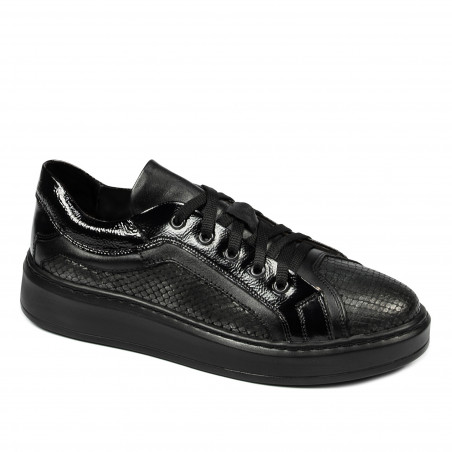 Casual/sport sko 6035 sort kombineret