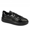 Casual/sport sko 6035 sort kombineret