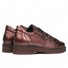 Dame casual sko 6026 bordeaux perlemor kombineret