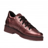 Dame casual sko 6026 bordeaux perlemor kombineret