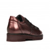 Dame casual sko 6026 bordeaux perlemor kombineret