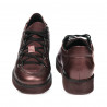 Dame casual sko 6026 bordeaux perlemor kombineret