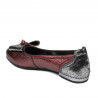 Dameballerinaer 6014 bordeaux perlemor kombineret