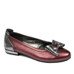 Dameballerinaer 6014 bordeaux perlemor kombineret