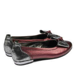 Dameballerinaer 6014 bordeaux perlemor kombineret