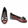 Dameballerinaer 6014 bordeaux perlemor kombineret