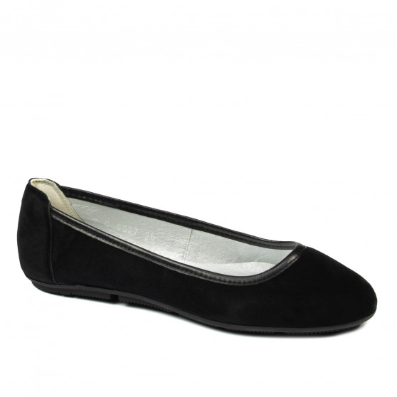 Dame ballerinaer 6027 sort ruskind