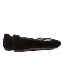 Dame ballerinaer 6027 sort ruskind