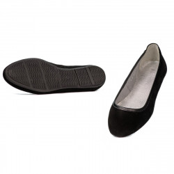 Dame ballerinaer 6027 sort ruskind
