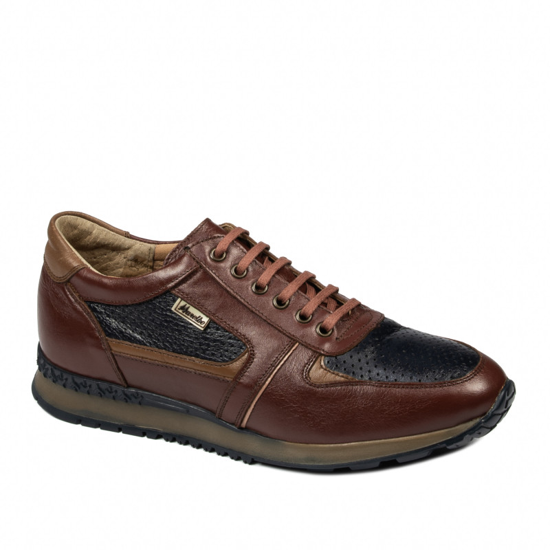 Herresportssko 833 brun+indigo