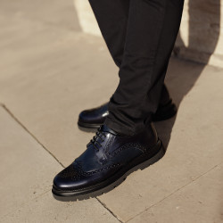 Elegante herresko 972 lakeret indigo kombineret lifestyle