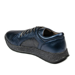 Dame sports-/casualsko 6010 i indigo perlemor kombineret