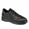 Dame casual sko 6026 sort kombineret