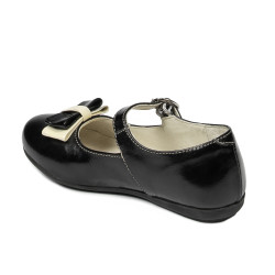 Småbørnssko 51c sort lak+beige