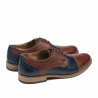 Elegant herresko 880 brun+indigo