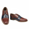 Elegant herresko 880 brun+indigo