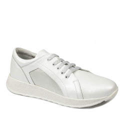 Damesneakers/casual 6010 hvid perlemor kombineret