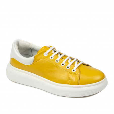 Damesneakers 6008 gul kombineret